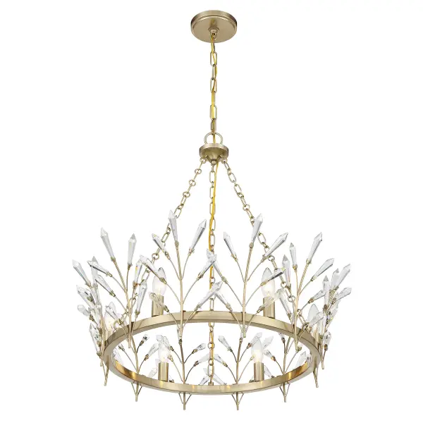 Orianna 6-Light Chandelier in Noble Brass - Image 4