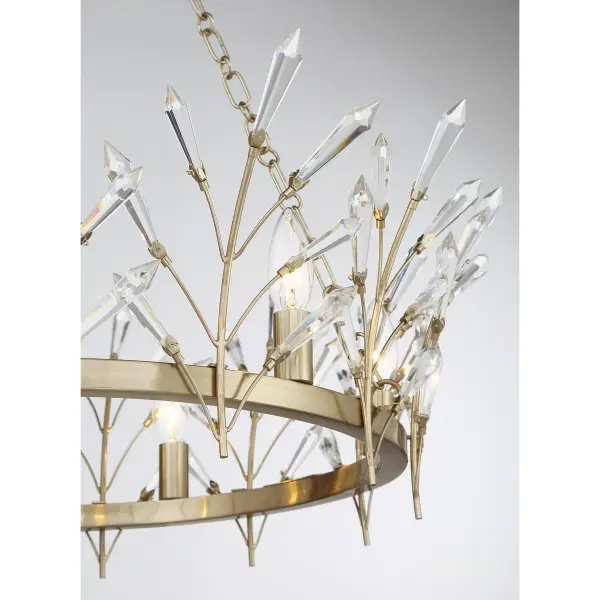 Orianna 6-Light Chandelier in Noble Brass - Image 6