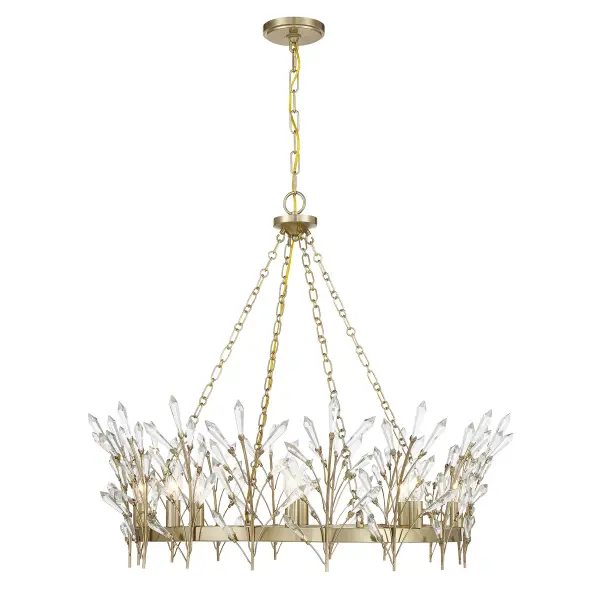 Orianna 8-Light Chandelier in Noble Brass - Image 1