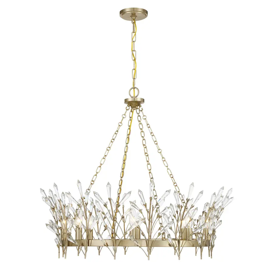 Orianna 8-Light Chandelier in Noble Brass - Image 1