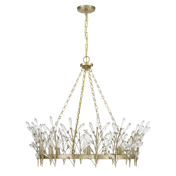 Orianna 8-Light Chandelier in Noble Brass - Image 2