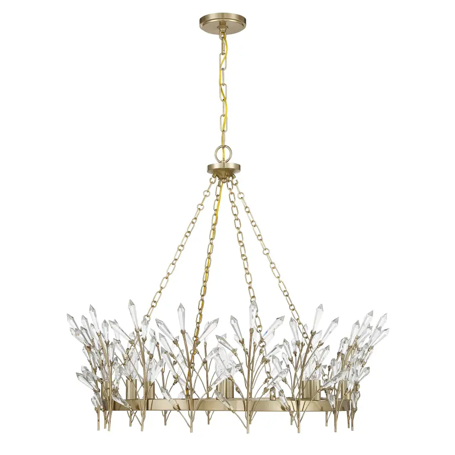 Orianna 8-Light Chandelier in Noble Brass - Image 2