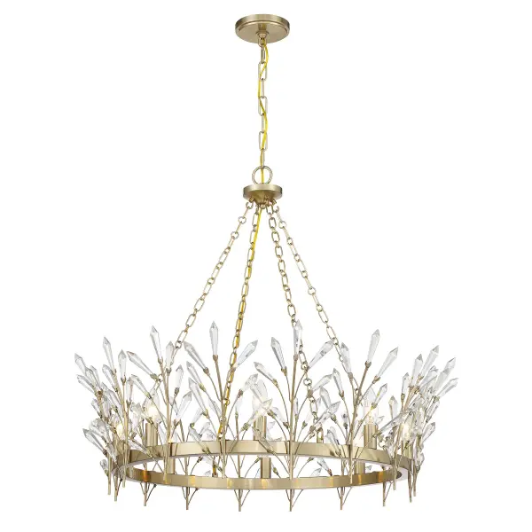 Orianna 8-Light Chandelier in Noble Brass - Image 3