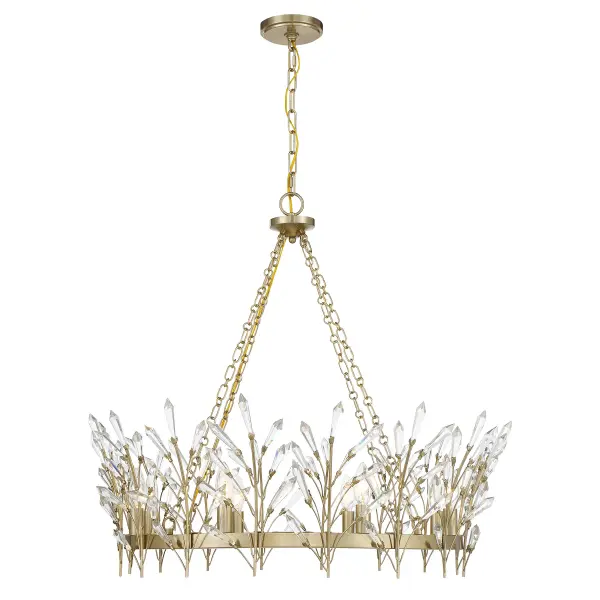 Orianna 8-Light Chandelier in Noble Brass - Image 5