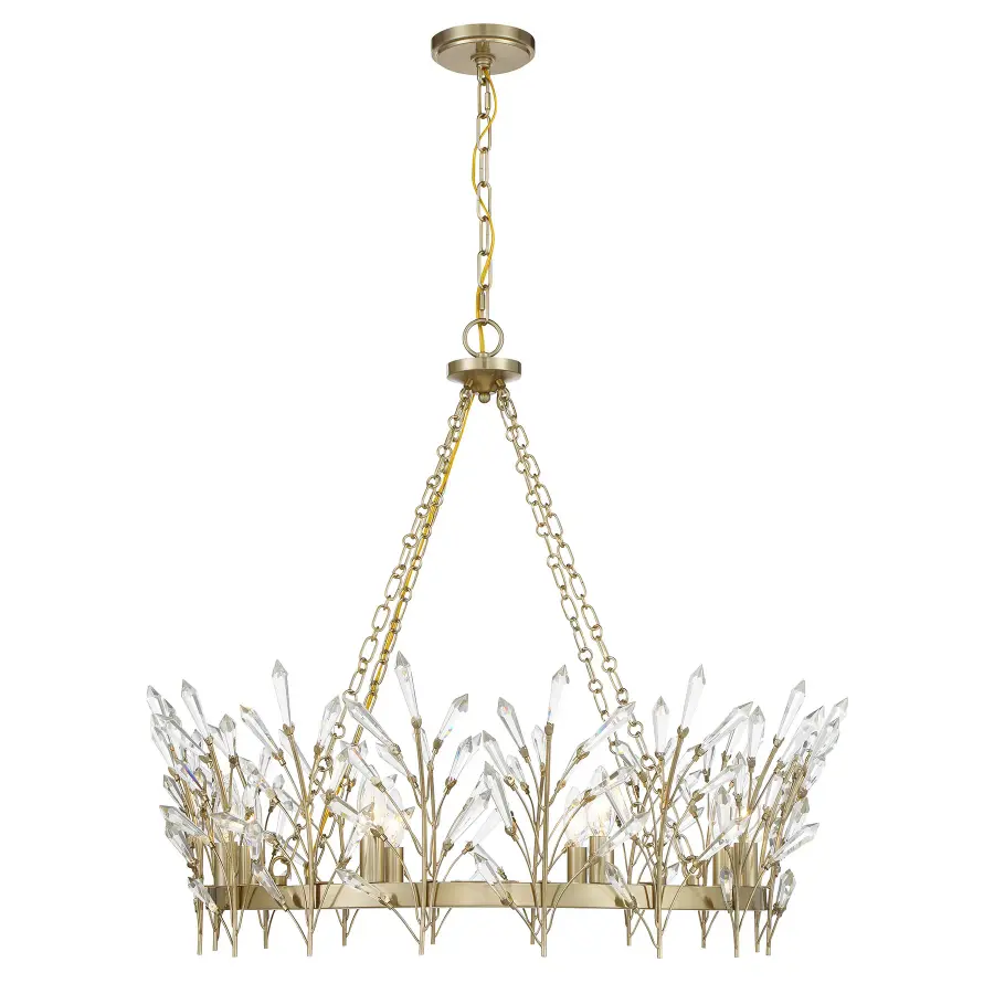 Orianna 8-Light Chandelier in Noble Brass - Image 5