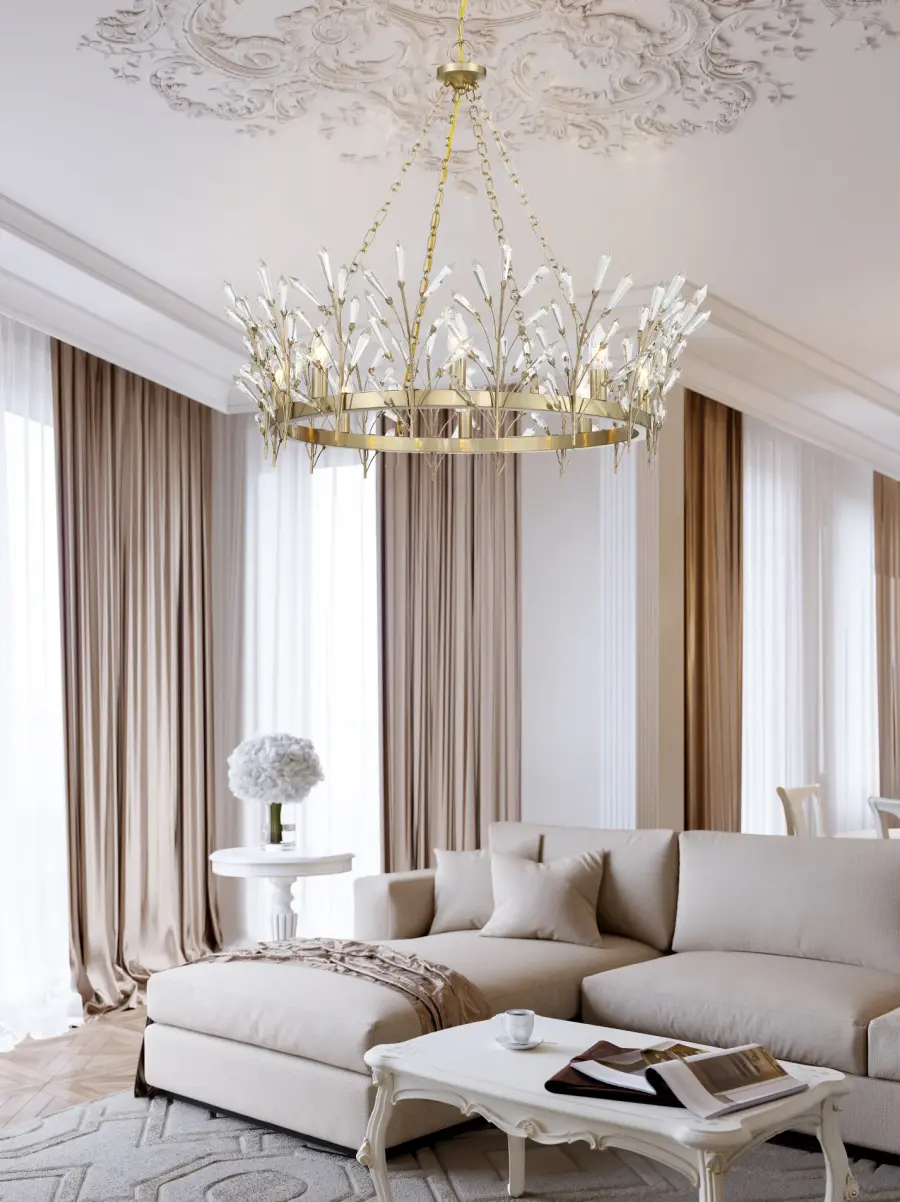 Orianna 8-Light Chandelier in Noble Brass - Image 7