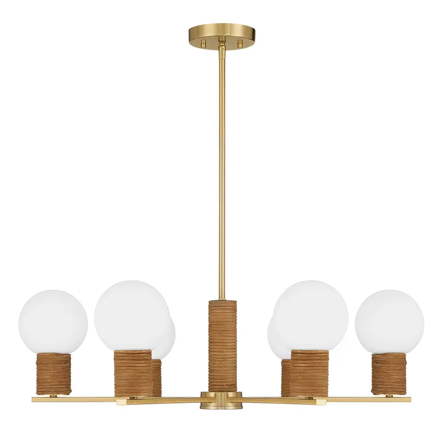 Jarrell 6-Light Chandelier in Warm Brass - Image 2