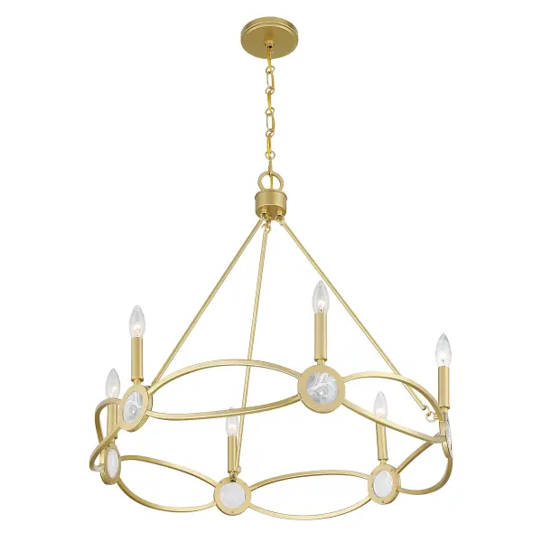 Minette 6-Light Chandelier in Spun Gold - Image 4