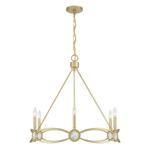 Minette 6-Light Chandelier in Spun Gold - Image 5