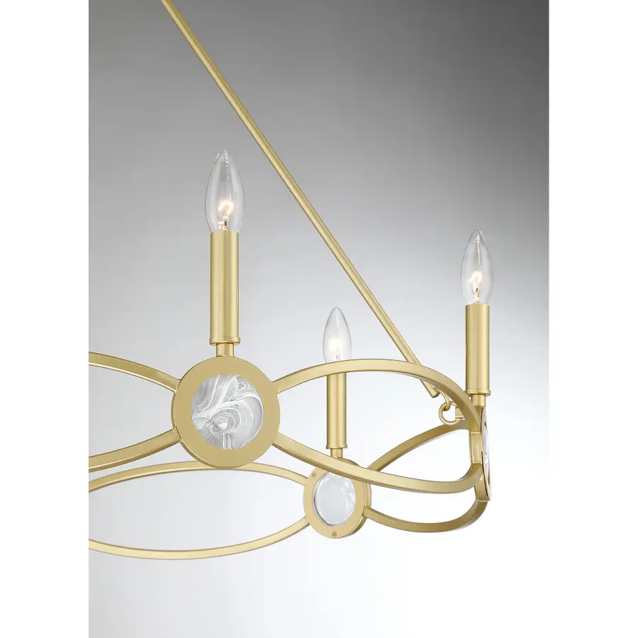 Minette 6-Light Chandelier in Spun Gold - Image 6