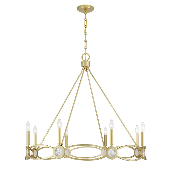 Minette 8-Light Chandelier in Spun Gold