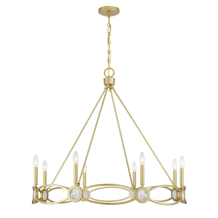 Minette 8-Light Chandelier in Spun Gold - Image 1