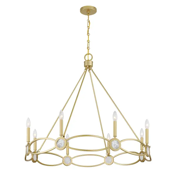 Minette 8-Light Chandelier in Spun Gold - Image 3