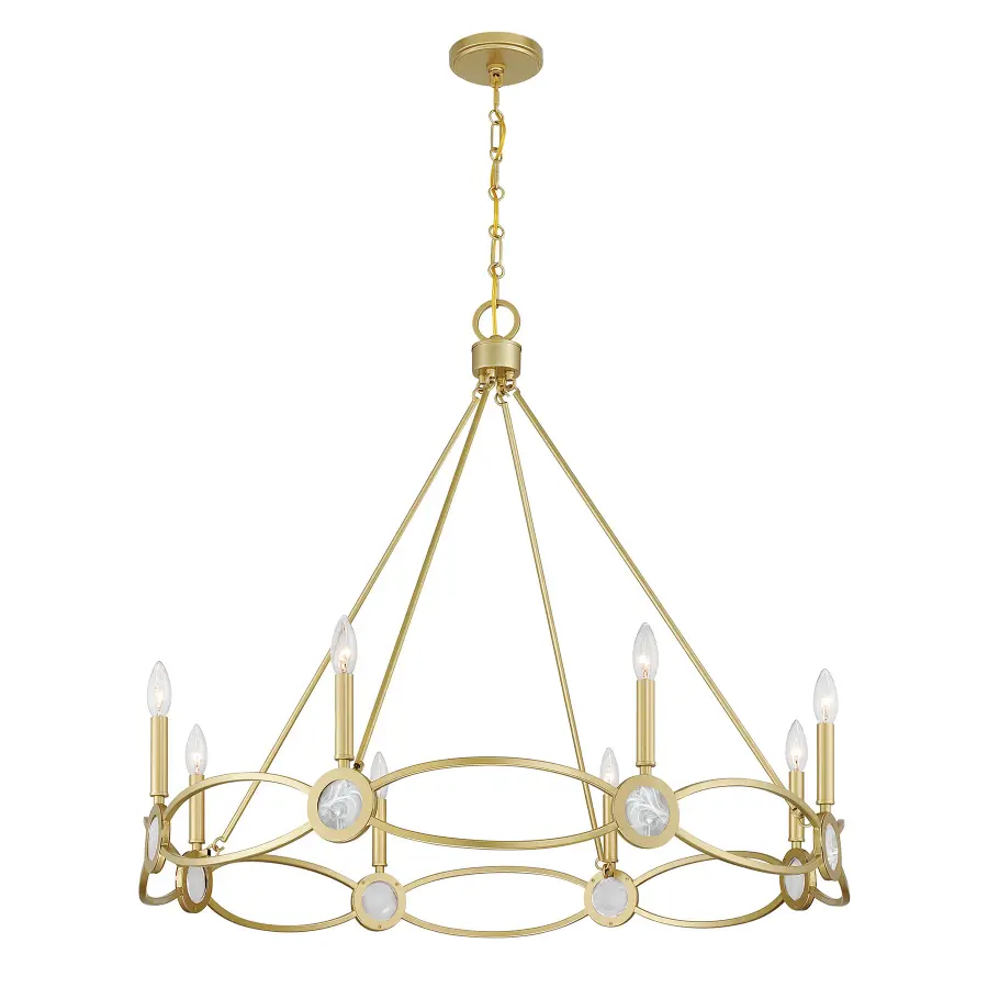 Minette 8-Light Chandelier in Spun Gold - Image 3