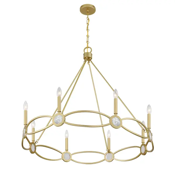 Minette 8-Light Chandelier in Spun Gold - Image 4