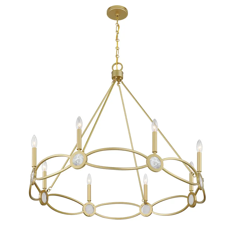 Minette 8-Light Chandelier in Spun Gold - Image 4