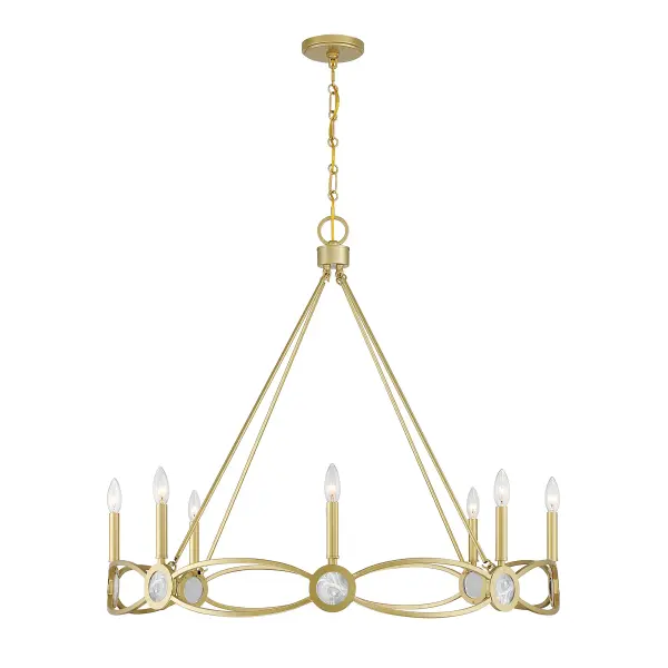 Minette 8-Light Chandelier in Spun Gold - Image 5