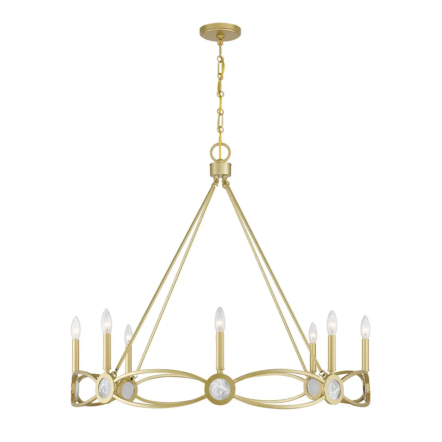 Minette 8-Light Chandelier in Spun Gold - Image 5