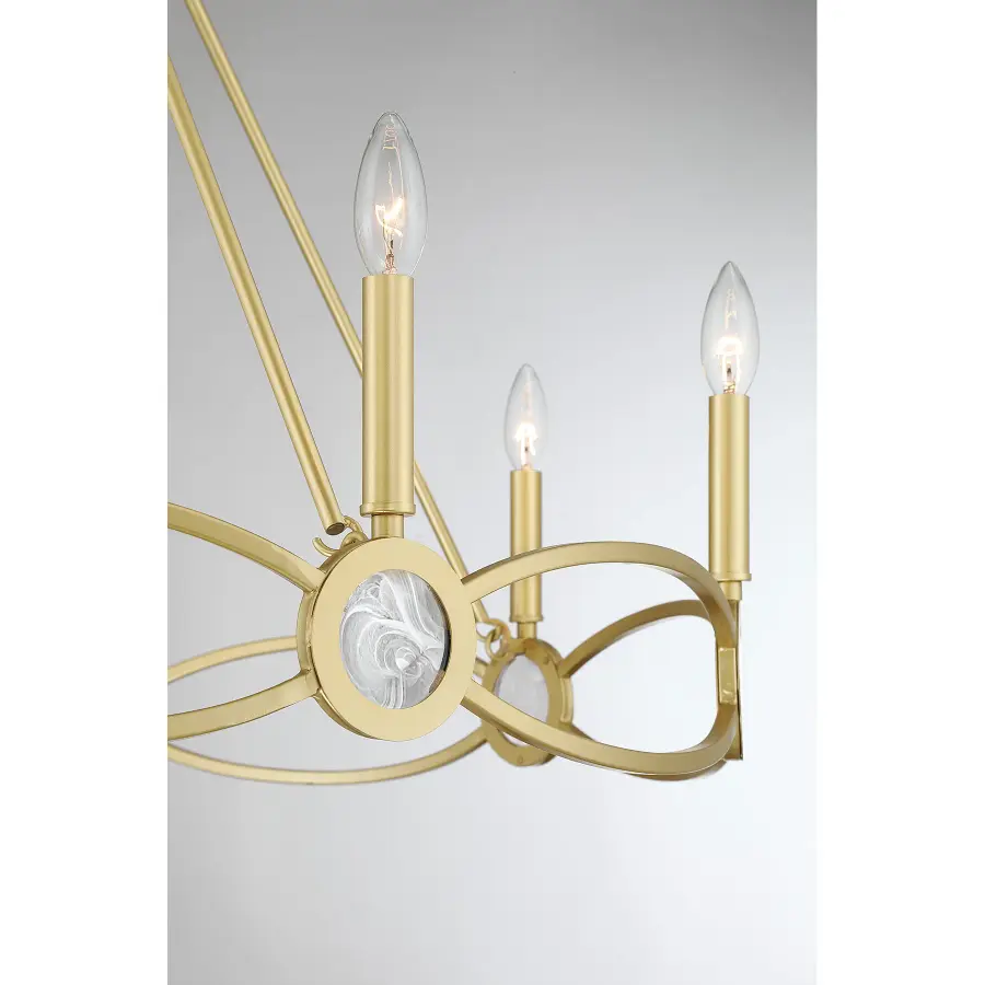 Minette 8-Light Chandelier in Spun Gold - Image 7