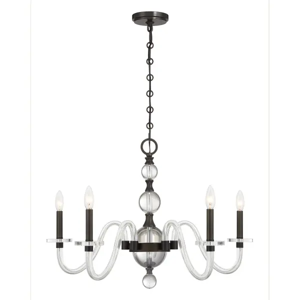 Aragon 5-Light Chandelier in Mediterranean Bronze - Image 1