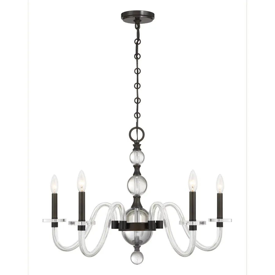 Aragon 5-Light Chandelier in Mediterranean Bronze - Image 1
