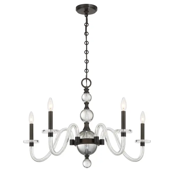 Aragon 5-Light Chandelier in Mediterranean Bronze - Image 3