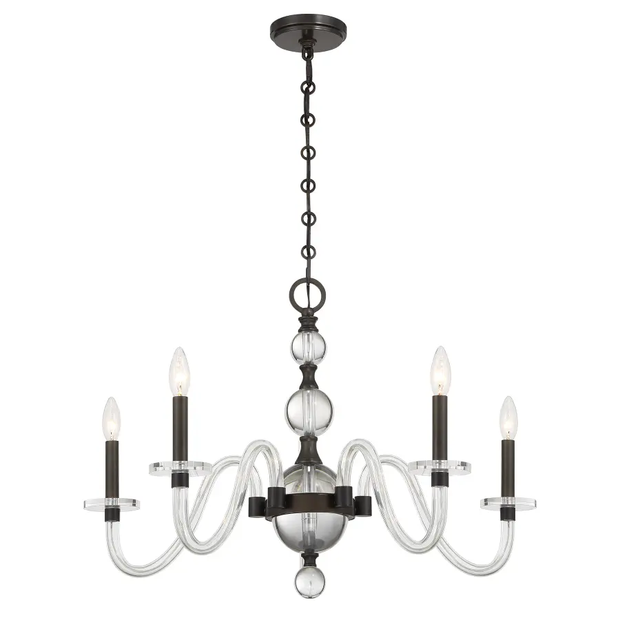 Aragon 5-Light Chandelier in Mediterranean Bronze - Image 3