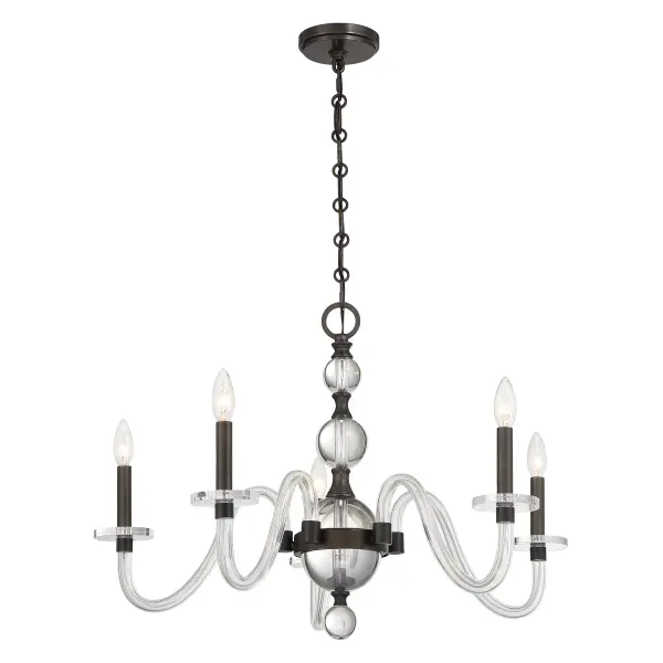 Aragon 5-Light Chandelier in Mediterranean Bronze - Image 5