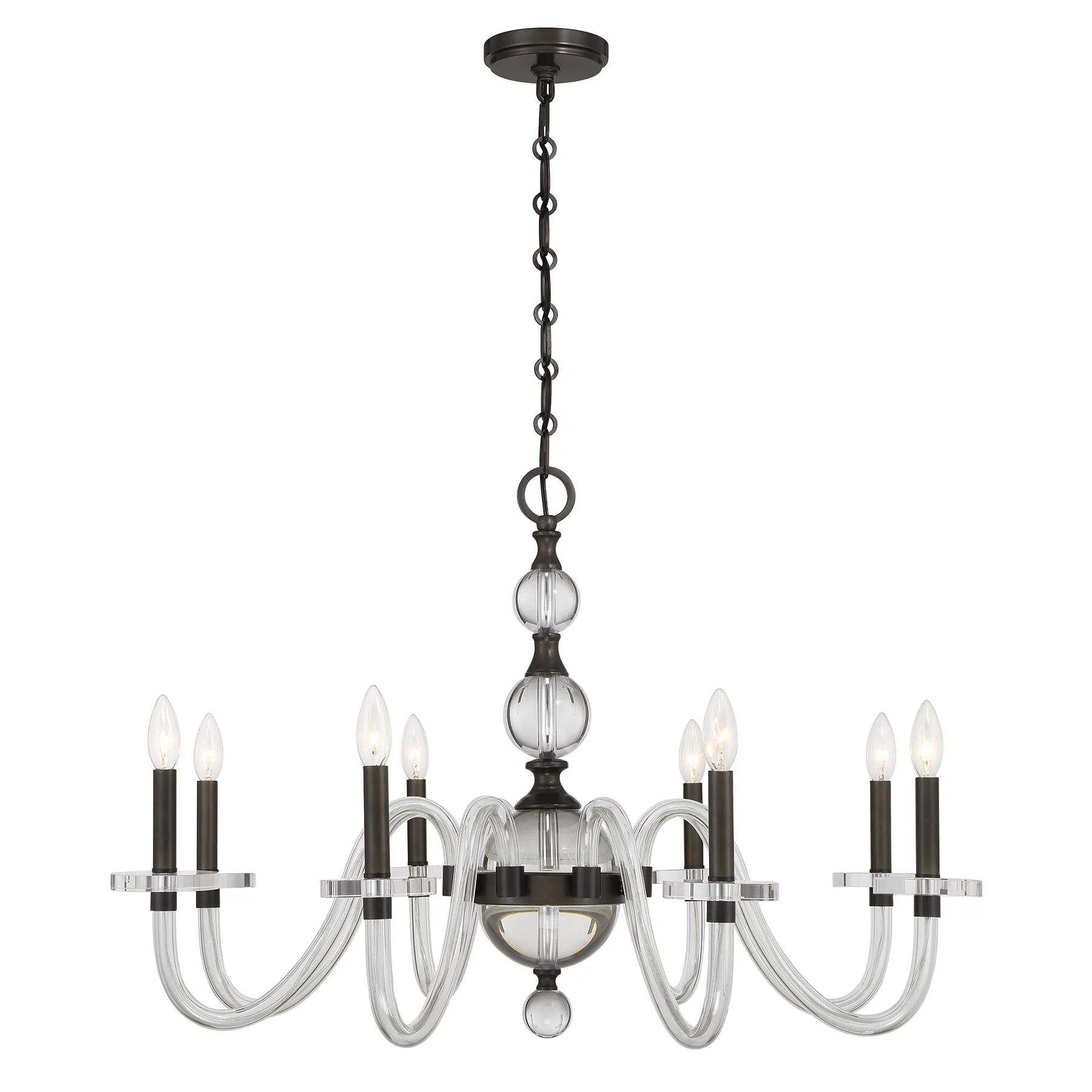 Aragon Eight Light Chandelier in Mediterranean Bronze