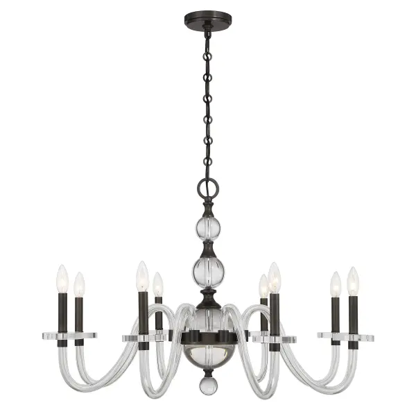 Aragon 8-Light Chandelier in Mediterranean Bronze - Image 1