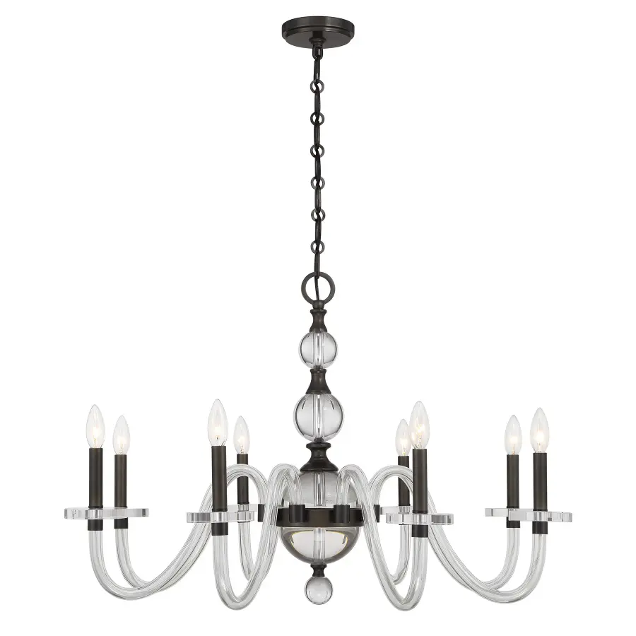 Aragon 8-Light Chandelier in Mediterranean Bronze - Image 1