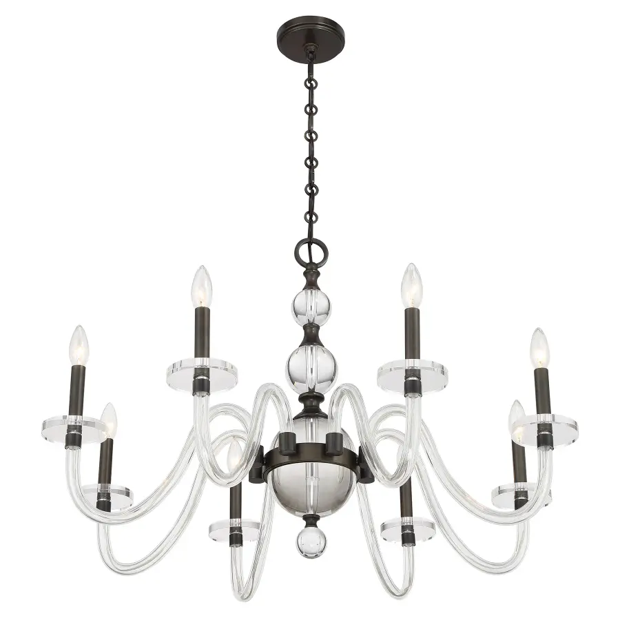 Aragon 8-Light Chandelier in Mediterranean Bronze - Image 4