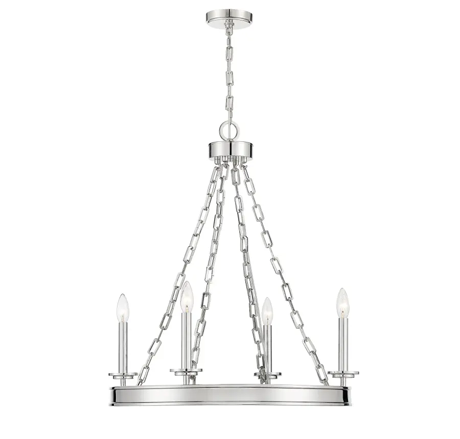 Seville 4-Light Chandelier in Polished Nickel