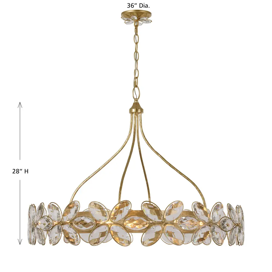 Marbella 14-Light Chandelier in Gold Shimmer by Breegan Jane - Image 8