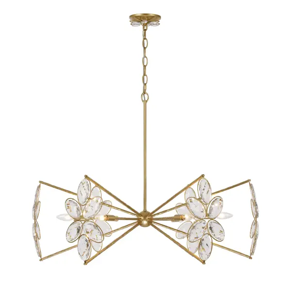 Marbella 6-Light Chandelier in Gold Shimmer by Breegan Jane - Image 1