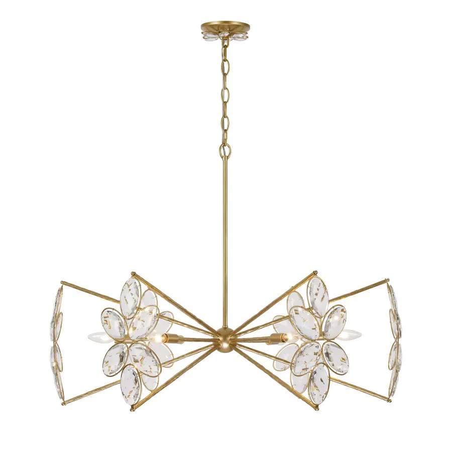 Marbella 6-Light Chandelier in Gold Shimmer by Breegan Jane - Image 1