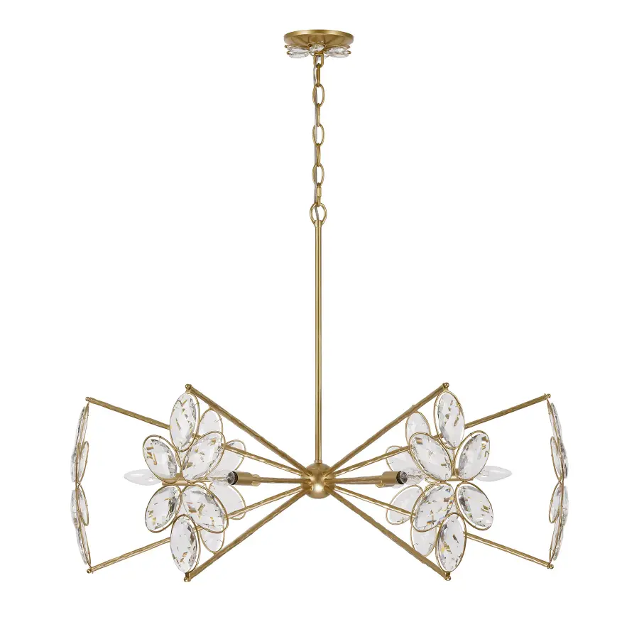 Marbella 6-Light Chandelier in Gold Shimmer by Breegan Jane - Image 2