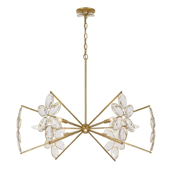 Marbella 6-Light Chandelier in Gold Shimmer by Breegan Jane - Image 3