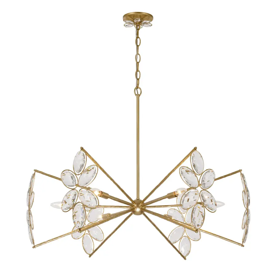 Marbella 6-Light Chandelier in Gold Shimmer by Breegan Jane - Image 3