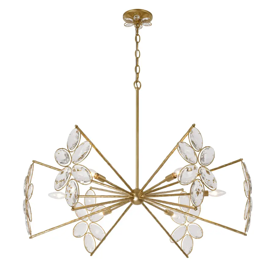 Marbella 6-Light Chandelier in Gold Shimmer by Breegan Jane - Image 4