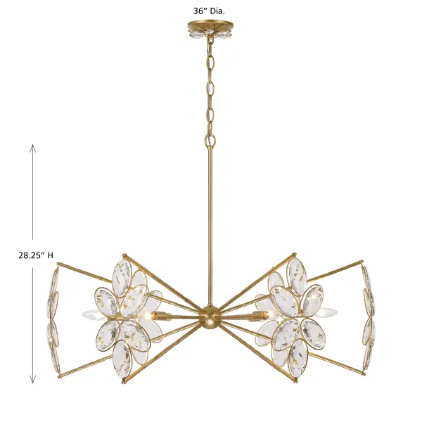 Marbella 6-Light Chandelier in Gold Shimmer by Breegan Jane - Image 7