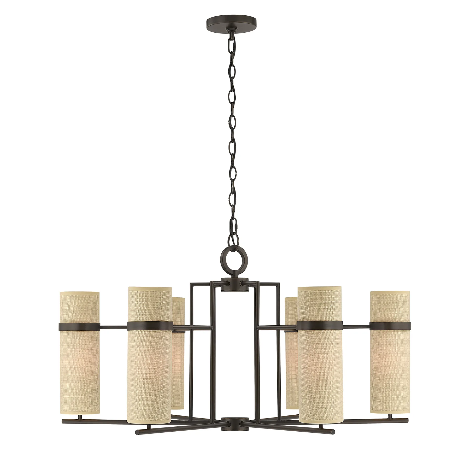 Weston Six Light Chandelier in Mediterranean Bronze
