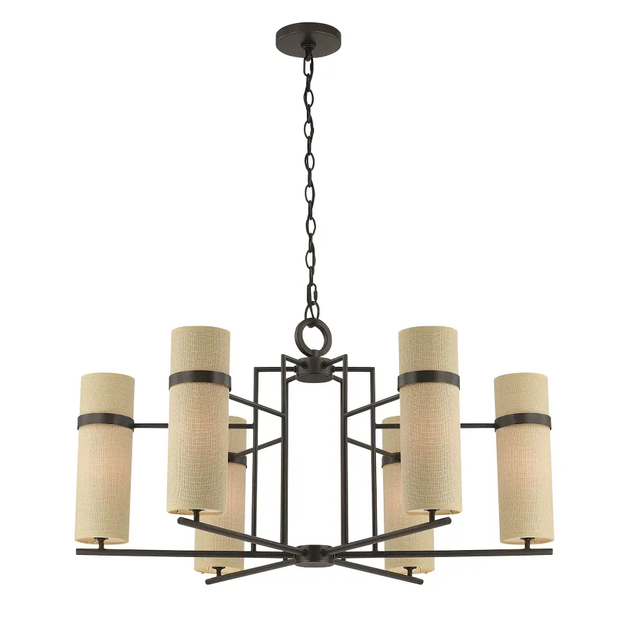 Weston 6-Light Chandelier in Mediterranean Bronze by Dann Foley - Image 3