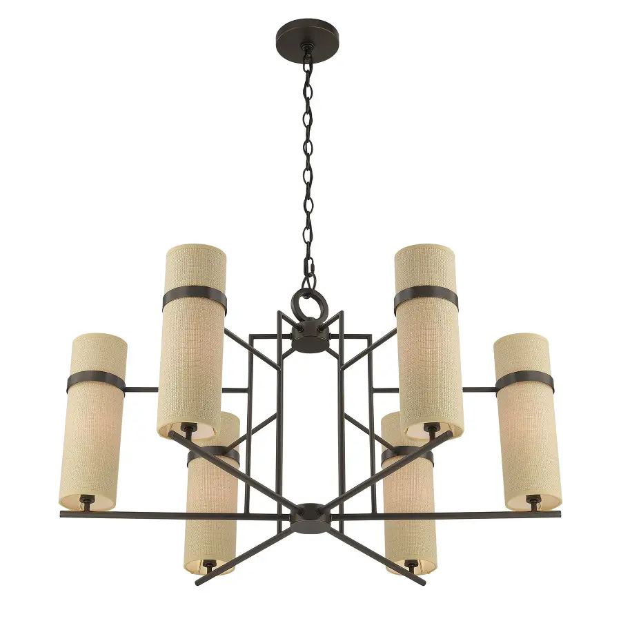 Weston 6-Light Chandelier in Mediterranean Bronze by Dann Foley - Image 4
