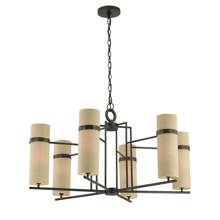Weston 6-Light Chandelier in Mediterranean Bronze by Dann Foley - Image 5