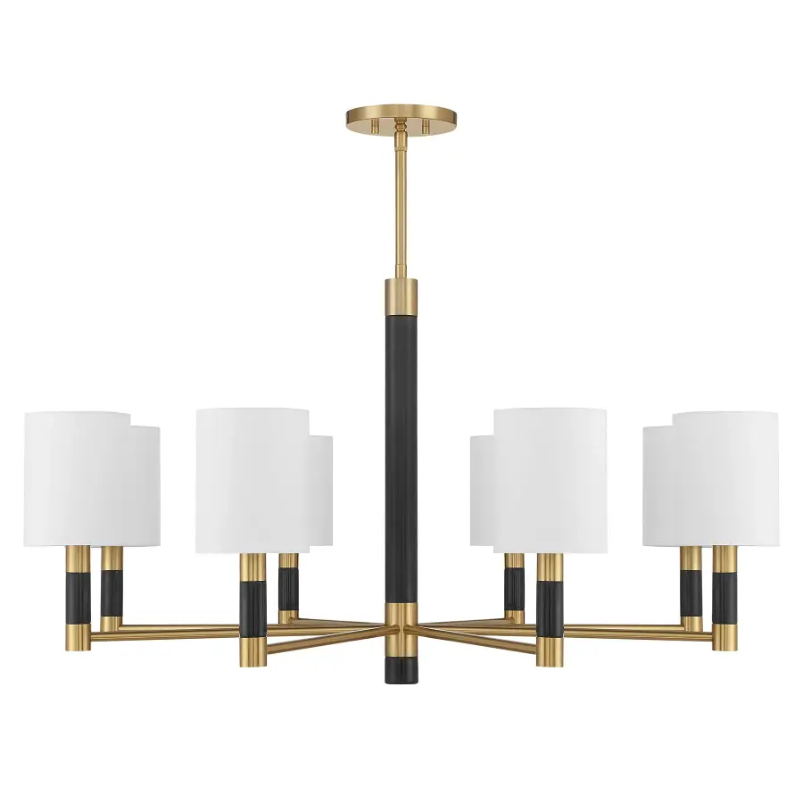 Conrad 8-Light Chandelier in Warm Brass - Image 2