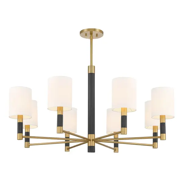 Conrad 8-Light Chandelier in Warm Brass - Image 3