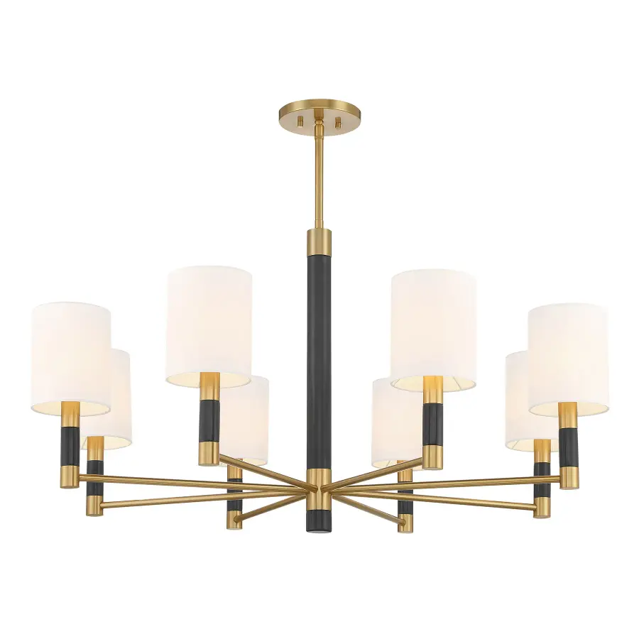Conrad 8-Light Chandelier in Warm Brass - Image 3