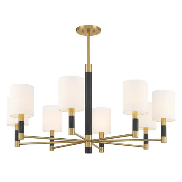 Conrad 8-Light Chandelier in Warm Brass - Image 5