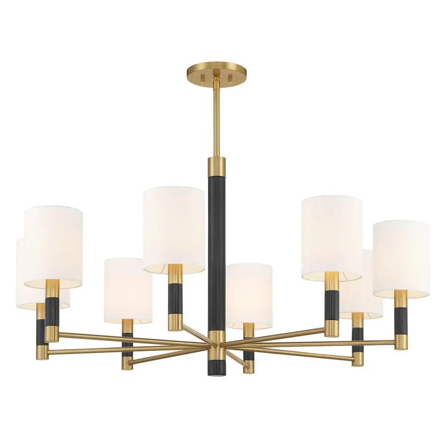 Conrad 8-Light Chandelier in Warm Brass - Image 5